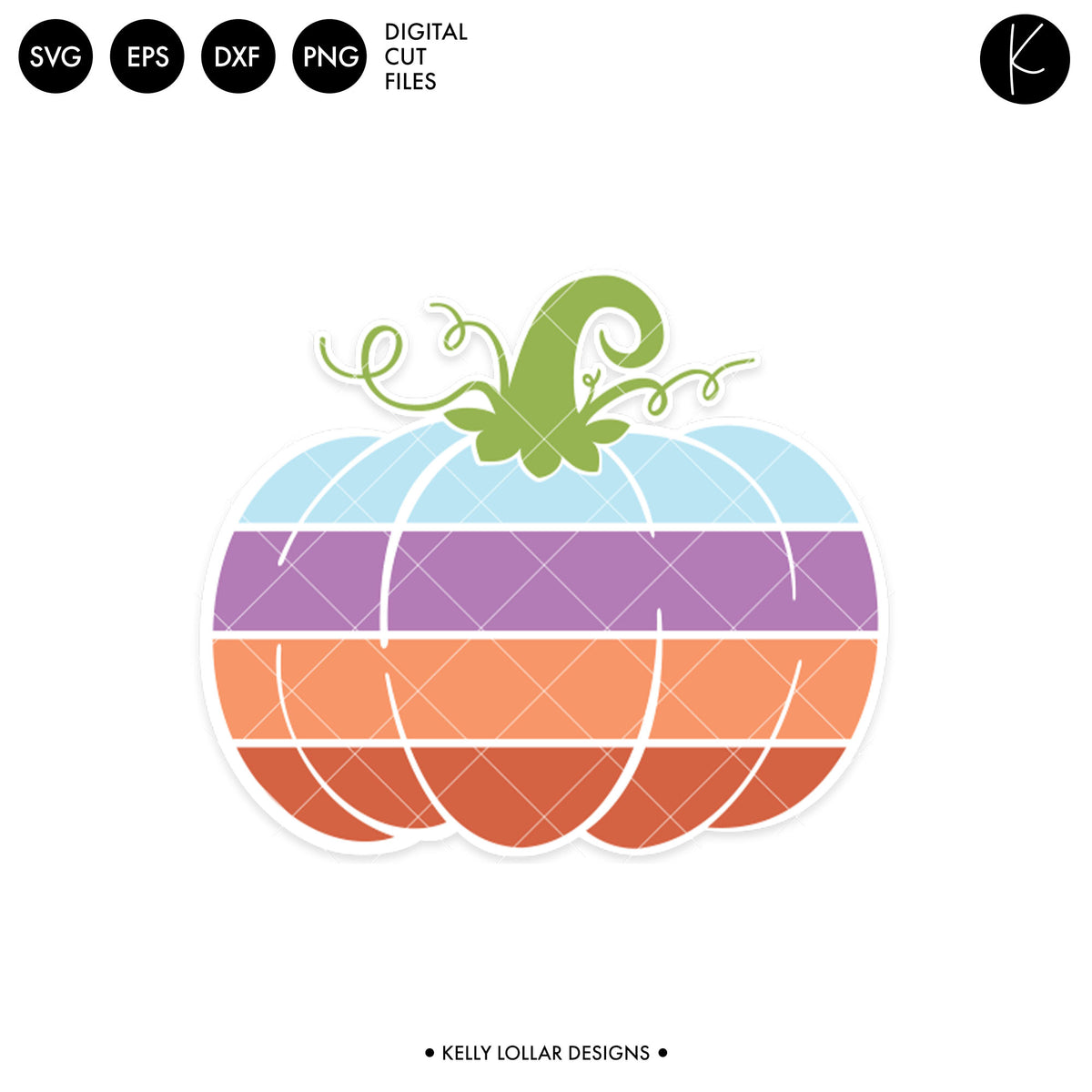 Gradient Pumpkin | SVG DXF EPS PNG Cut Files