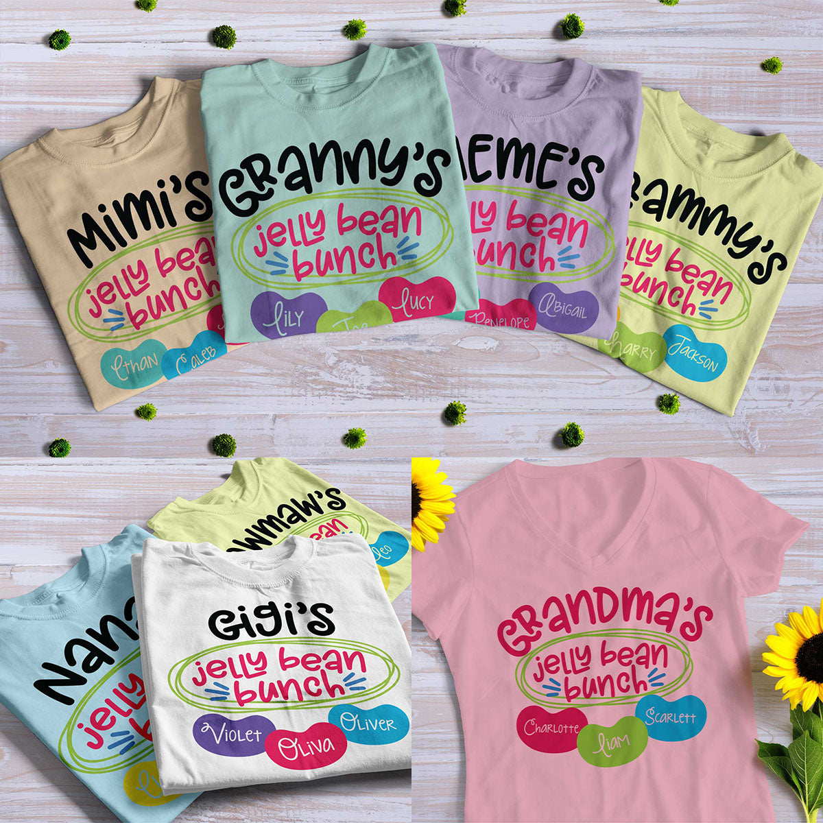 Grandma Jelly Bean Bunch Pack | SVG DXF EPS PNG Cut Files