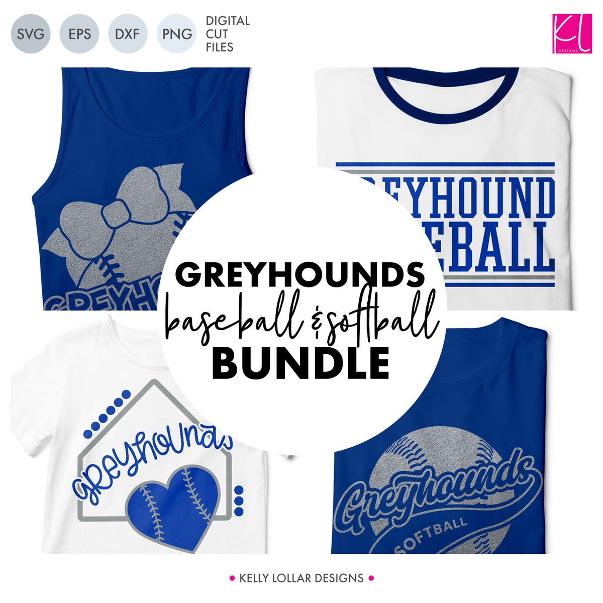 Greyhounds Baseball &amp; Softball Bundle | SVG DXF EPS PNG Cut Files