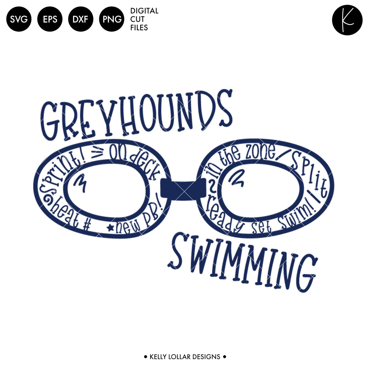 Greyhounds Swim Bundle | SVG DXF EPS PNG Cut Files