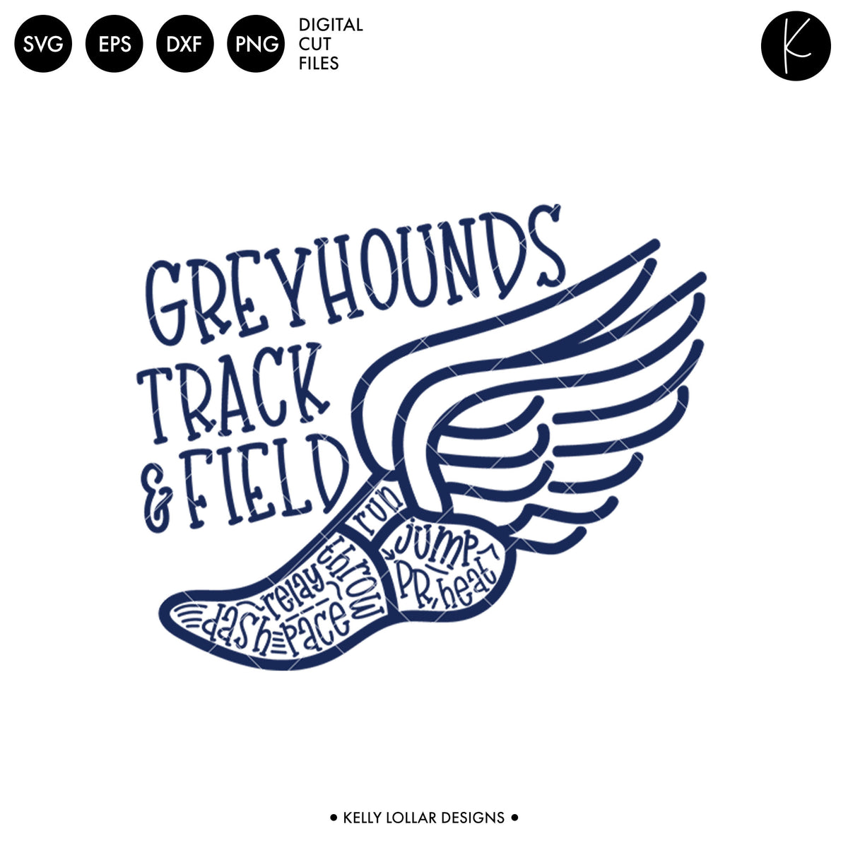 Greyhounds Track &amp; Field Bundle | SVG DXF EPS PNG Cut Files