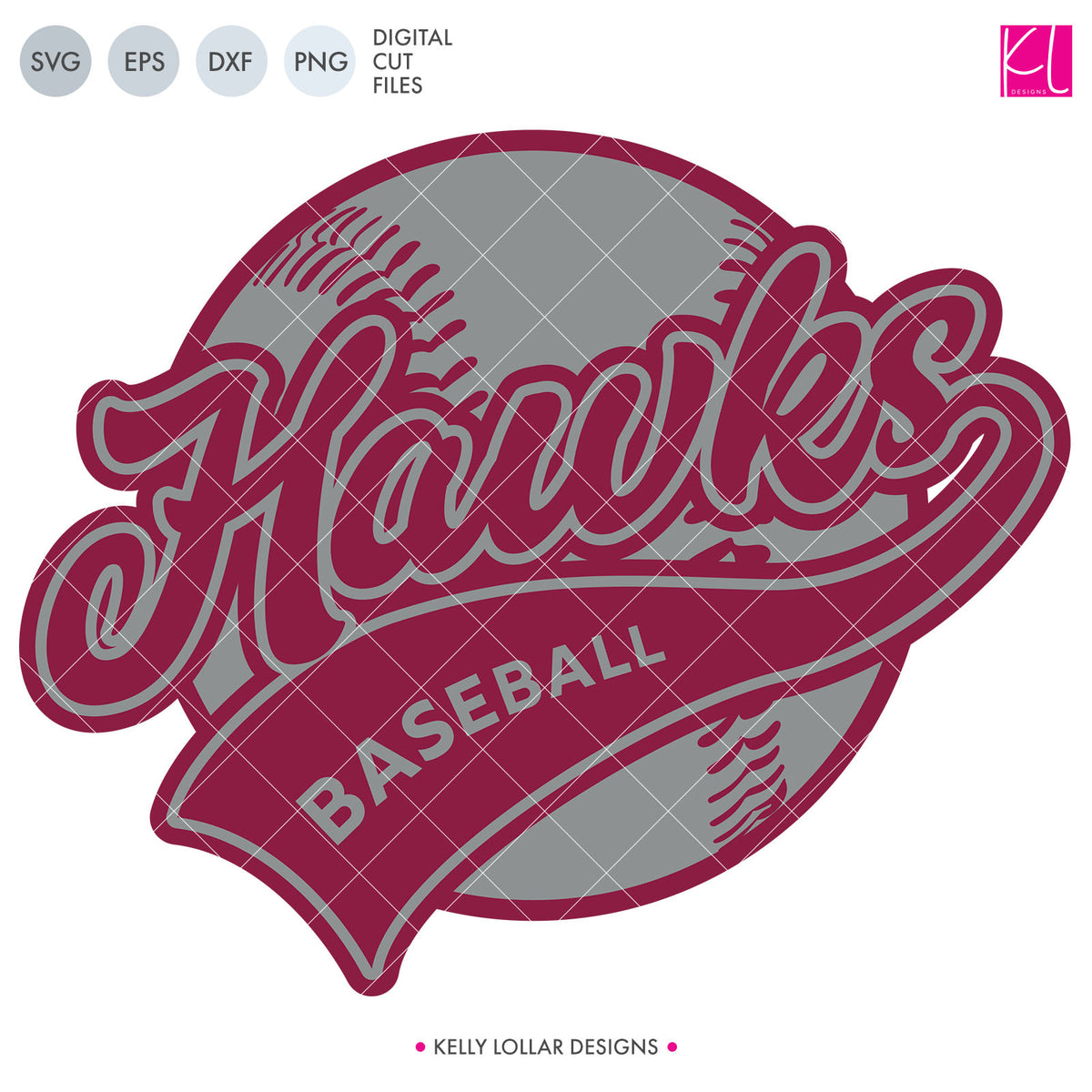 Hawks Baseball &amp; Softball Bundle | SVG DXF EPS PNG Cut Files