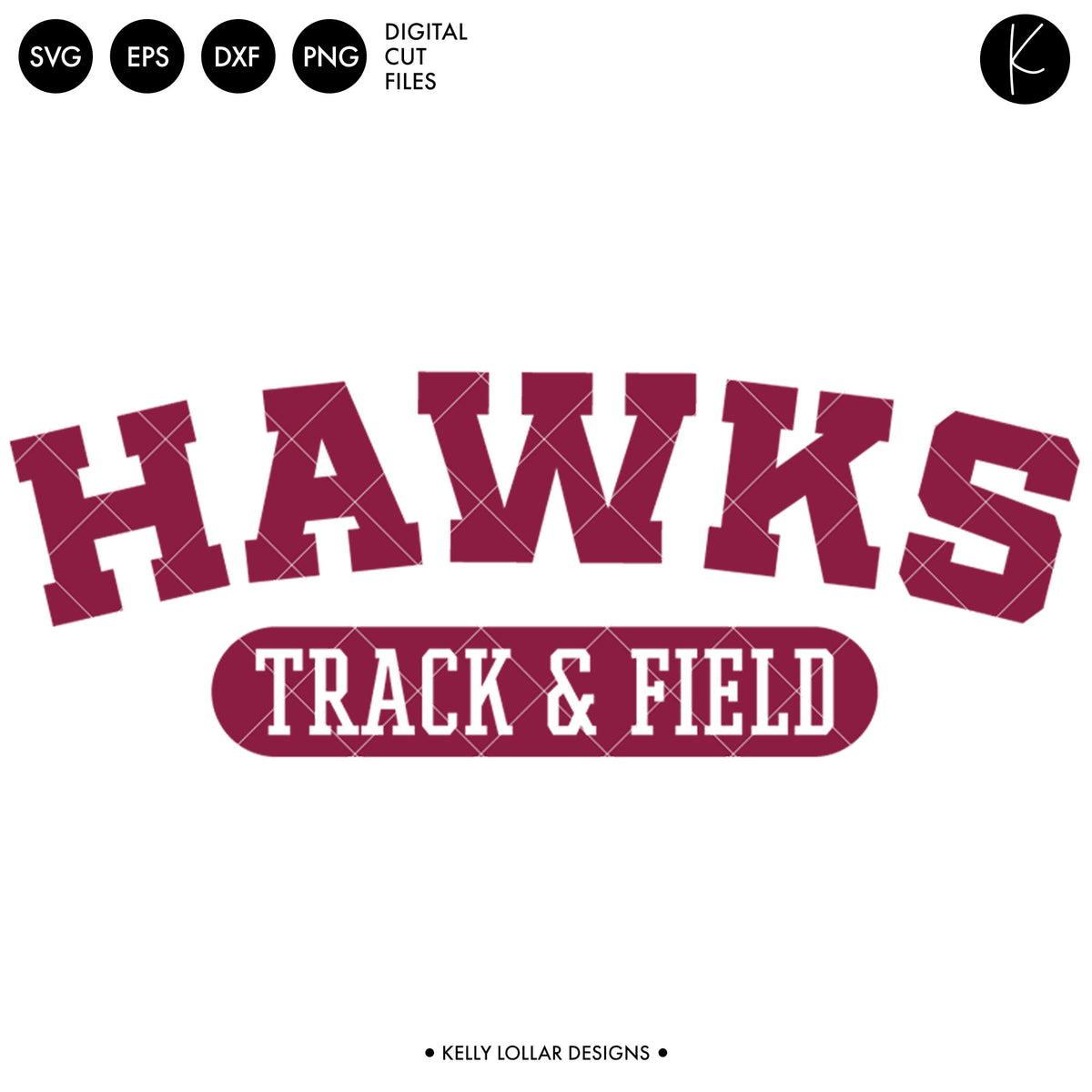 Hawks Track &amp; Field Bundle | SVG DXF EPS PNG Cut Files