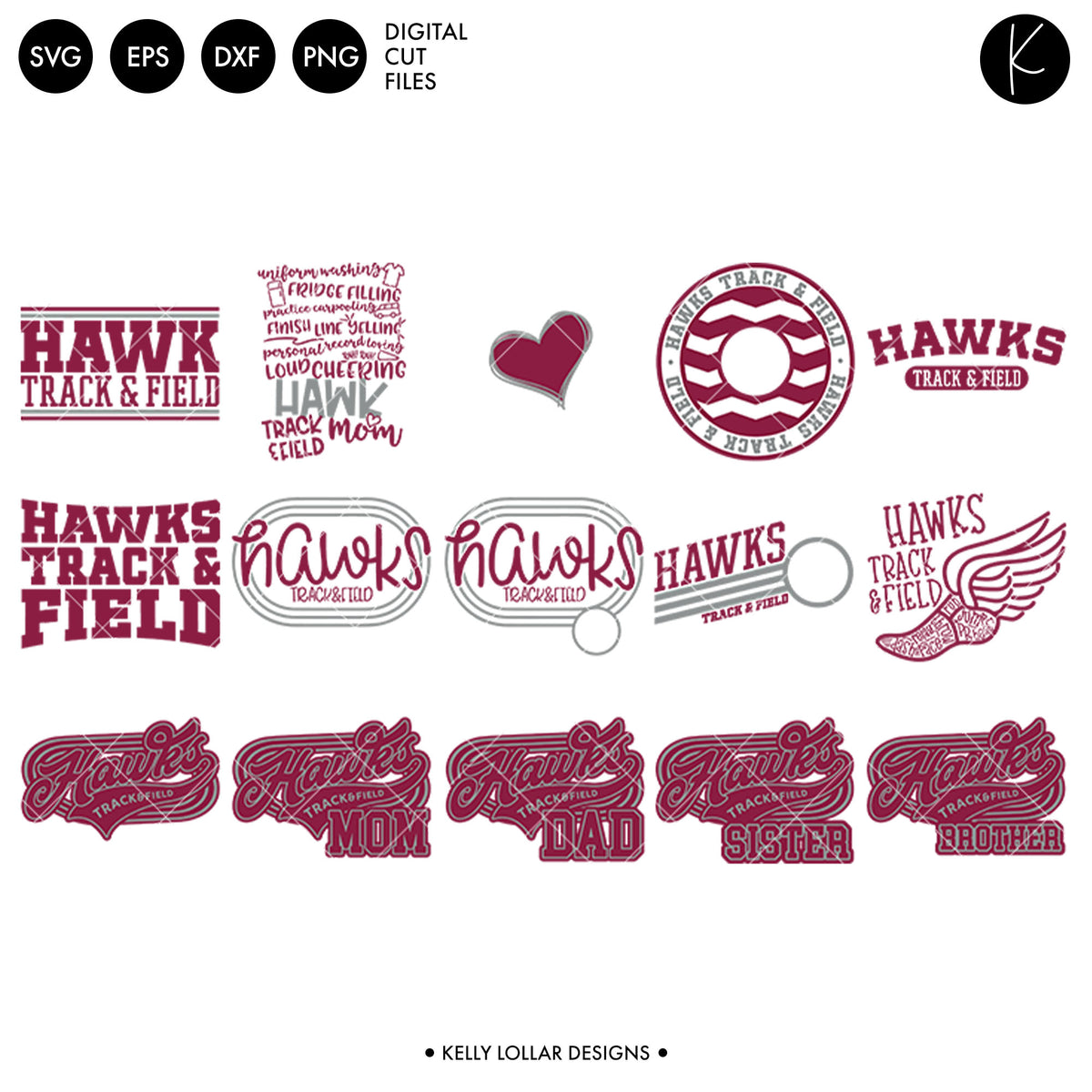 Hawks Everything Spirit Bundle | SVG DXF EPS PNG Cut Files