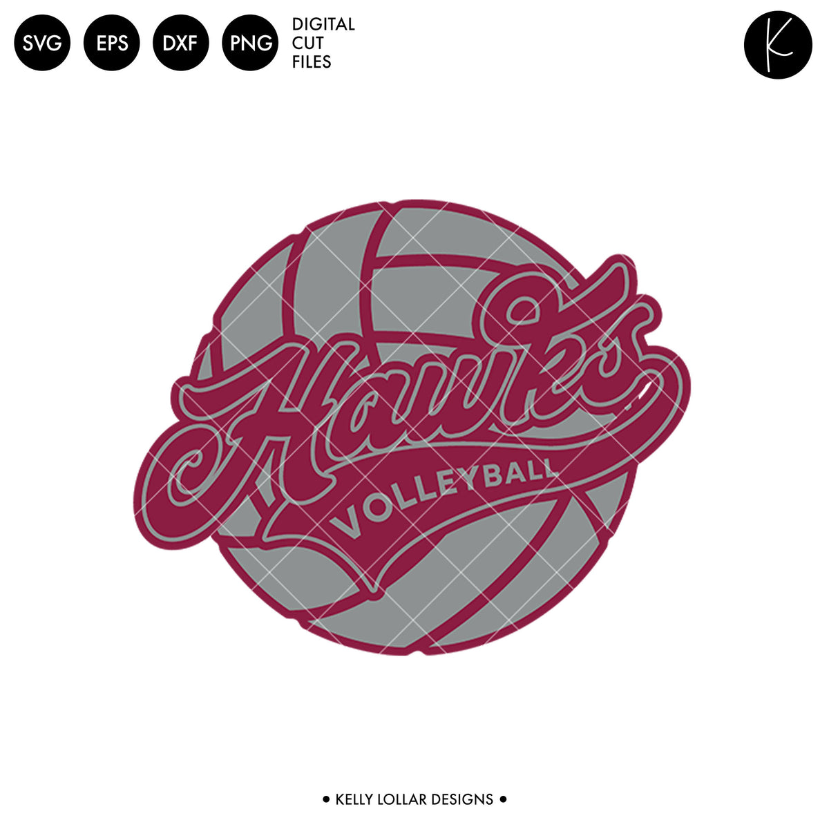 Hawks Volleyball Bundle | SVG DXF EPS PNG Cut Files