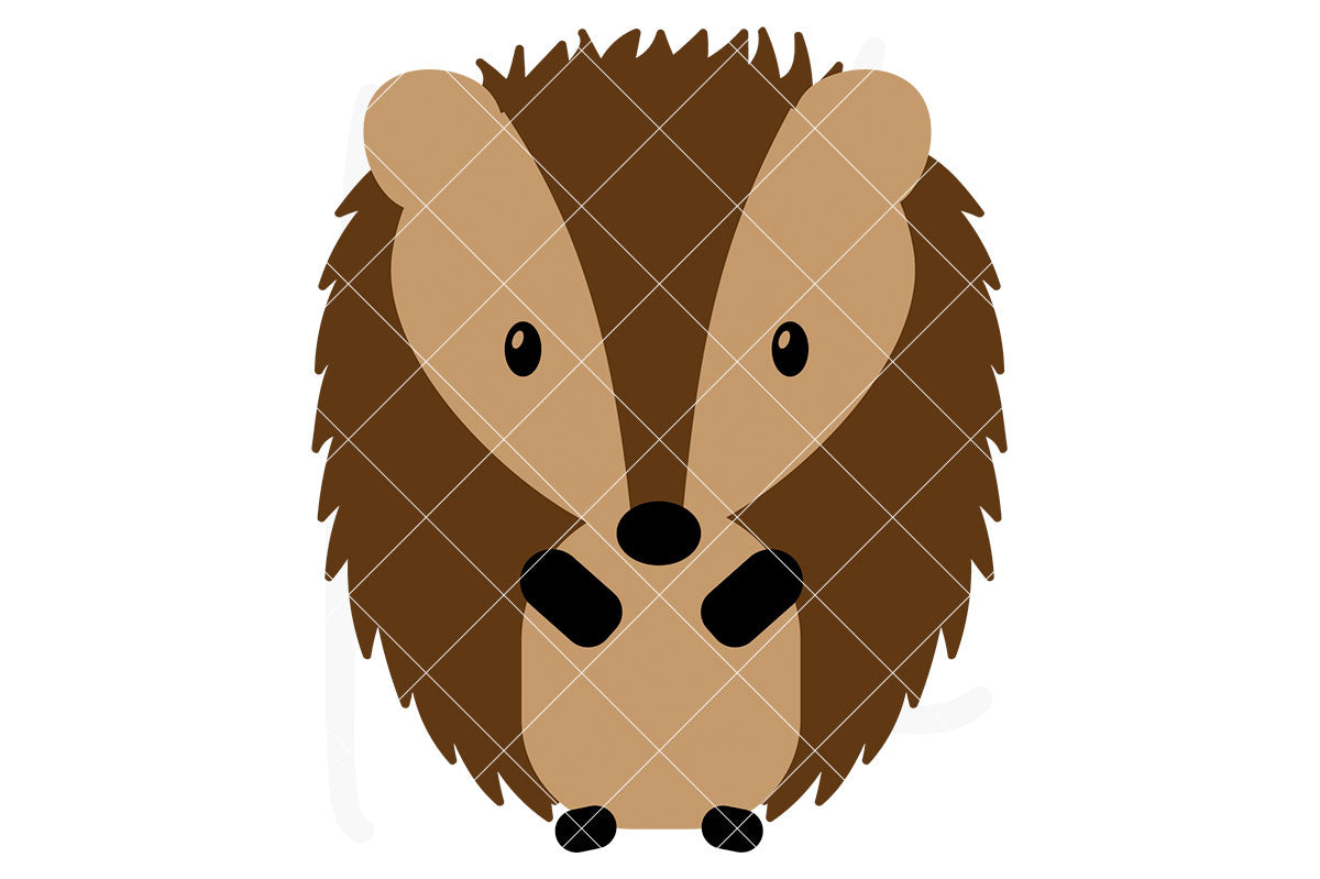 Hedgehog svg file with 3 layers - also part of the Woodland Animal svg bundle
