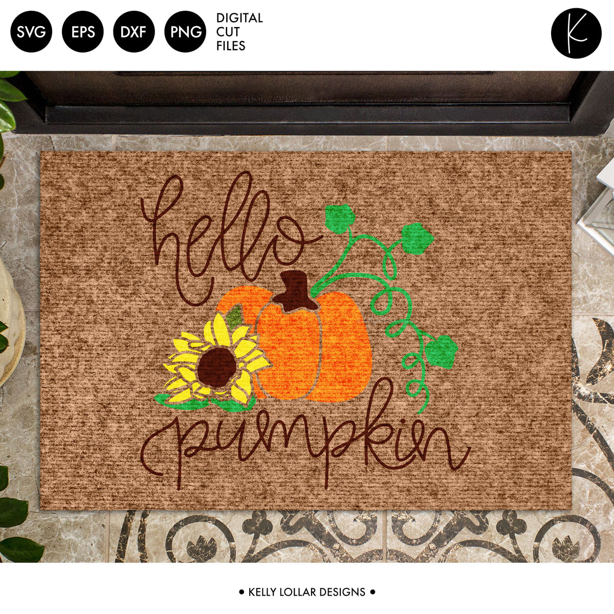 Hello Pumpkin | SVG DXF EPS PNG Cut Files