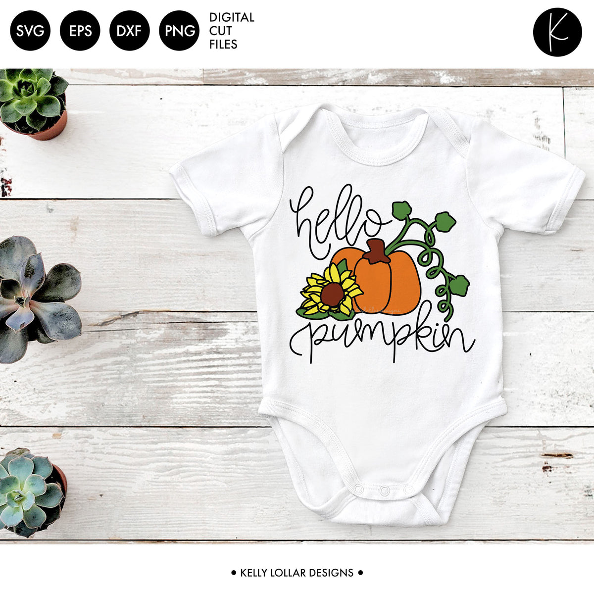 Hello Pumpkin | SVG DXF EPS PNG Cut Files