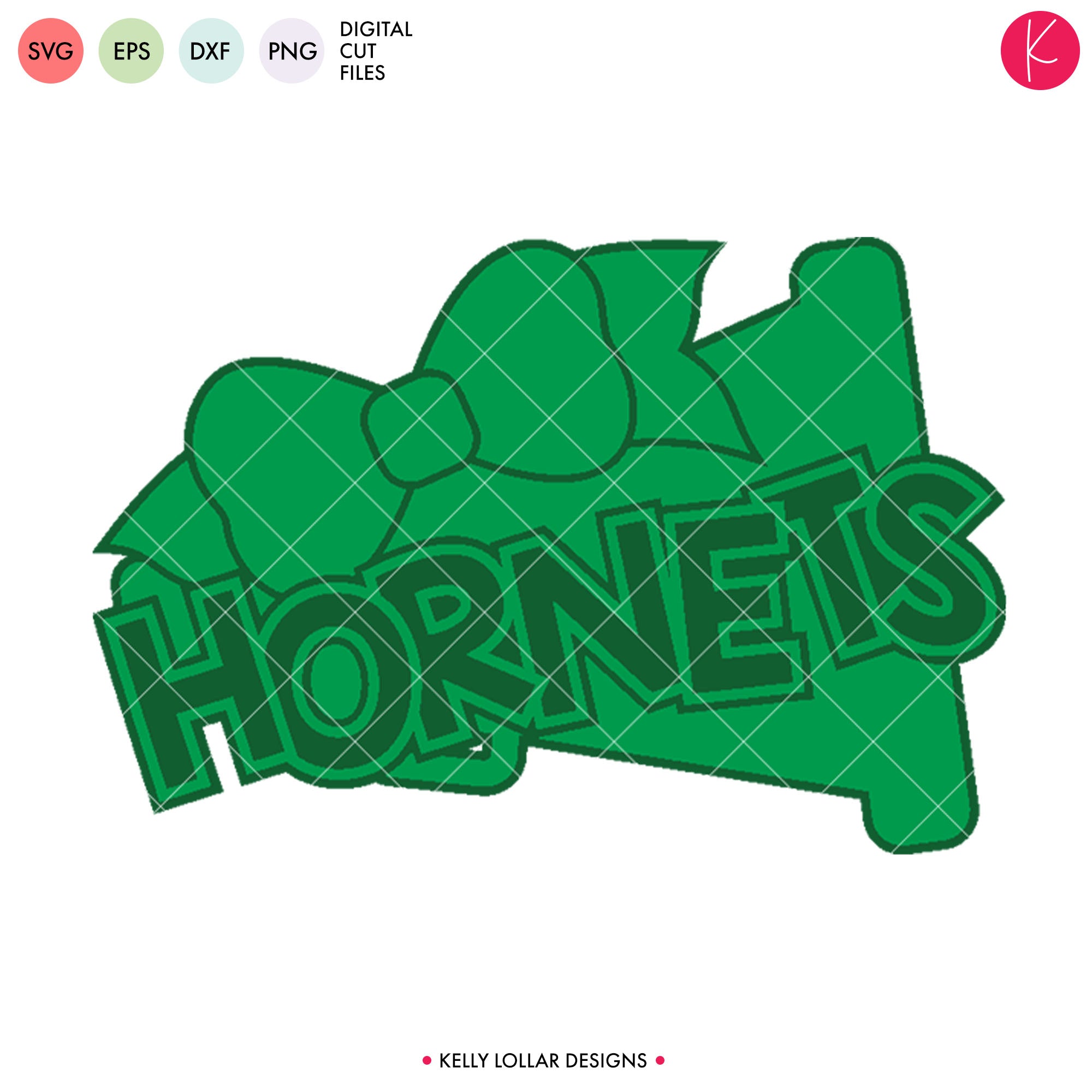 Hornets Cheer Bundle | SVG DXF EPS PNG Cut Files - Kelly