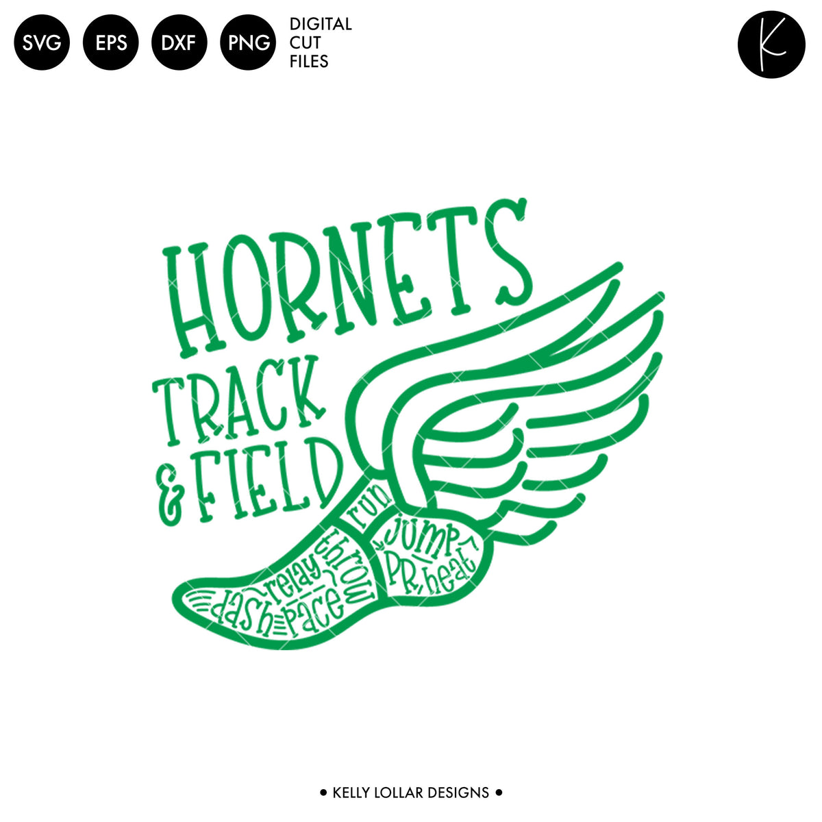 Hornets Track &amp; Field Bundle | SVG DXF EPS PNG Cut Files