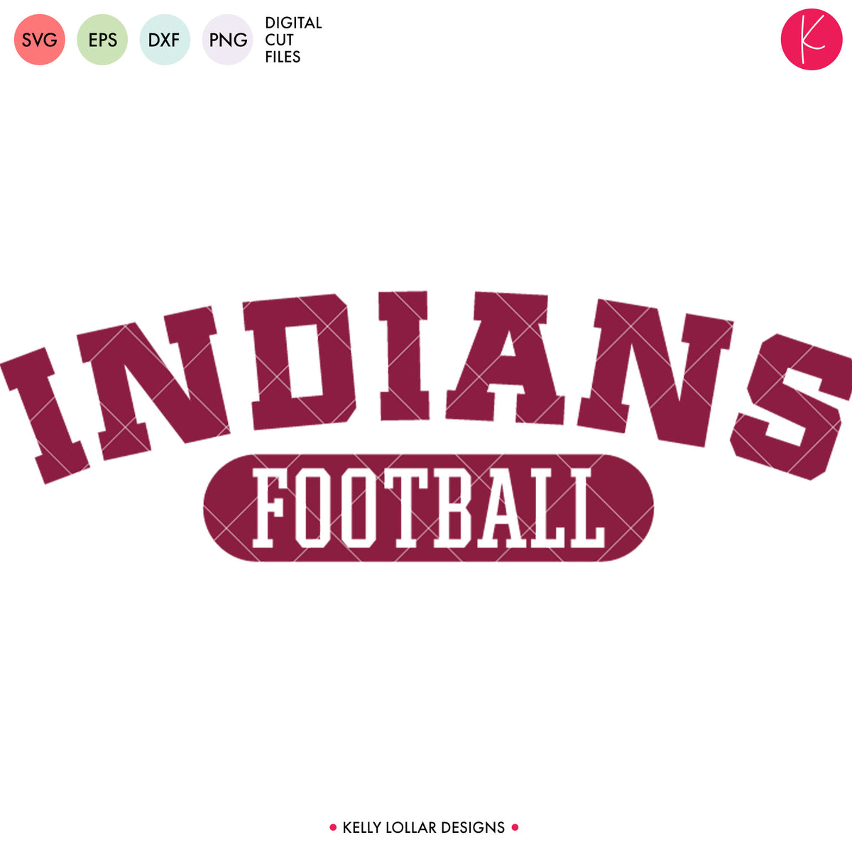Indians Football Bundle | SVG DXF EPS PNG Cut Files
