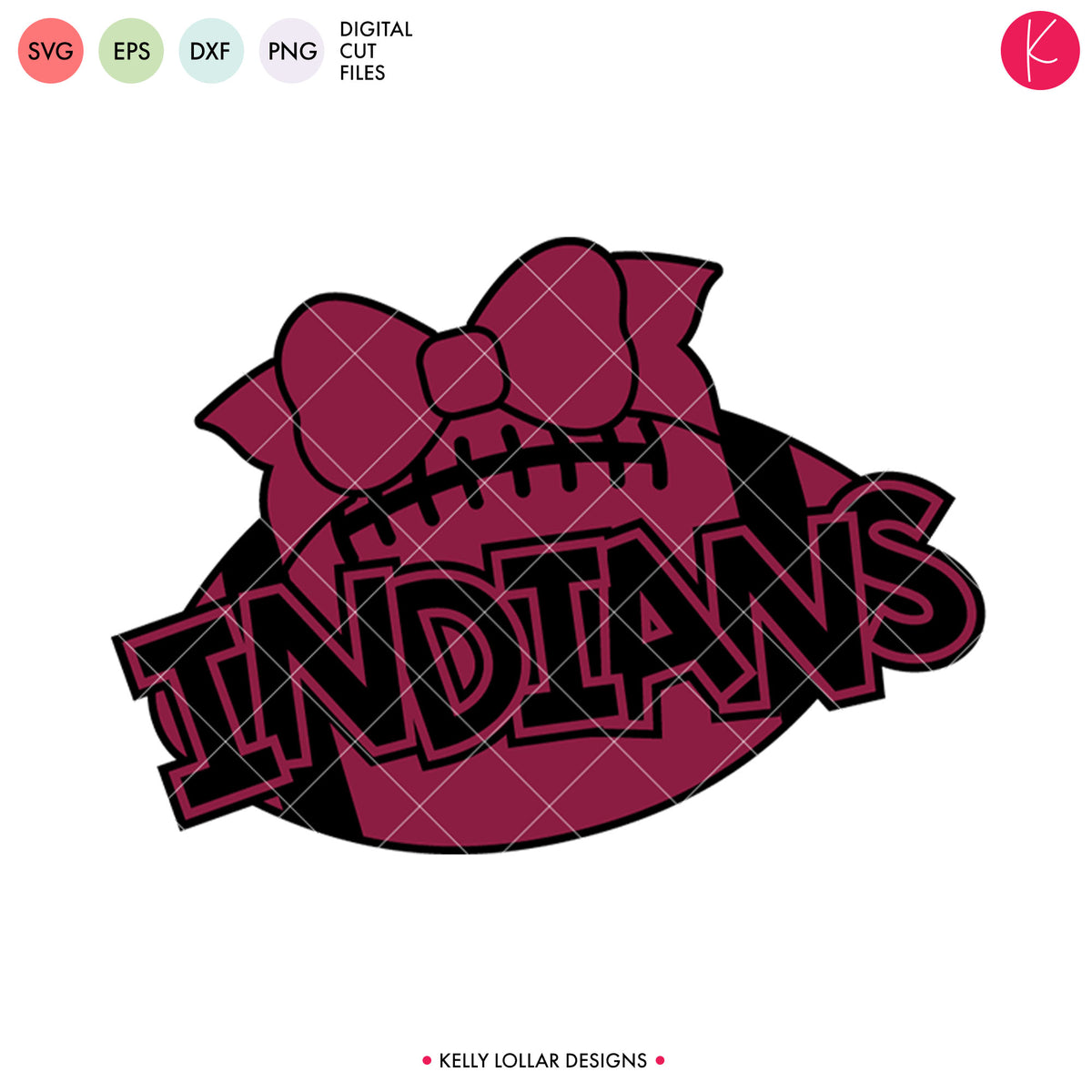 Indians Football Bundle | SVG DXF EPS PNG Cut Files