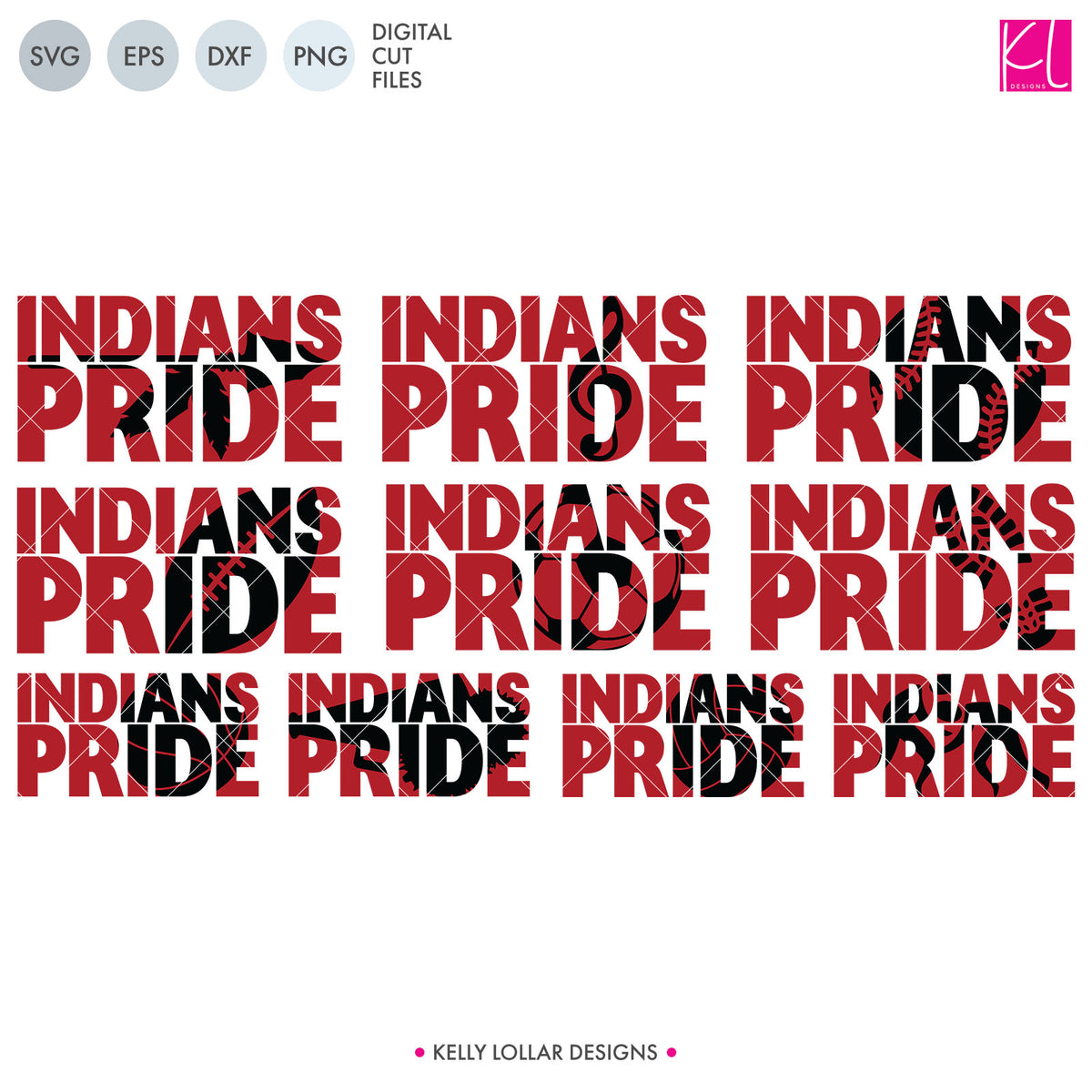 Indians Mascot Bundle | SVG DXF EPS PNG Cut Files