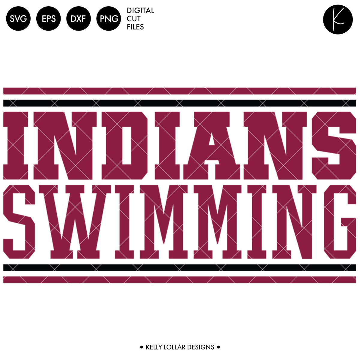 Indians Swim Bundle | SVG DXF EPS PNG Cut Files