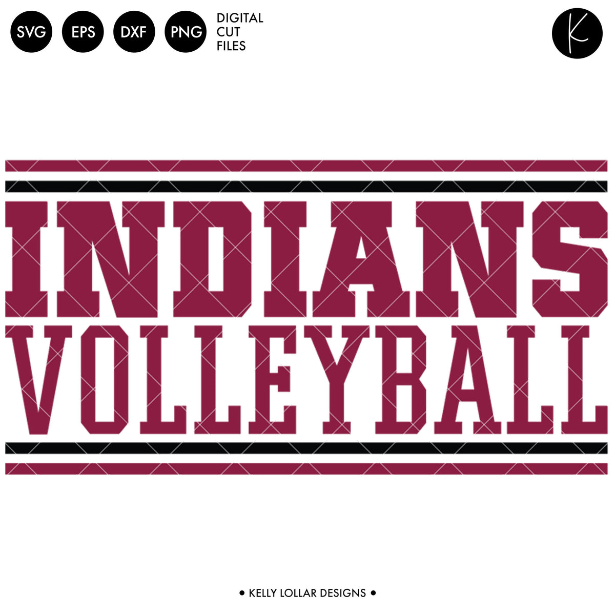 Indians Volleyball Bundle | SVG DXF EPS PNG Cut Files