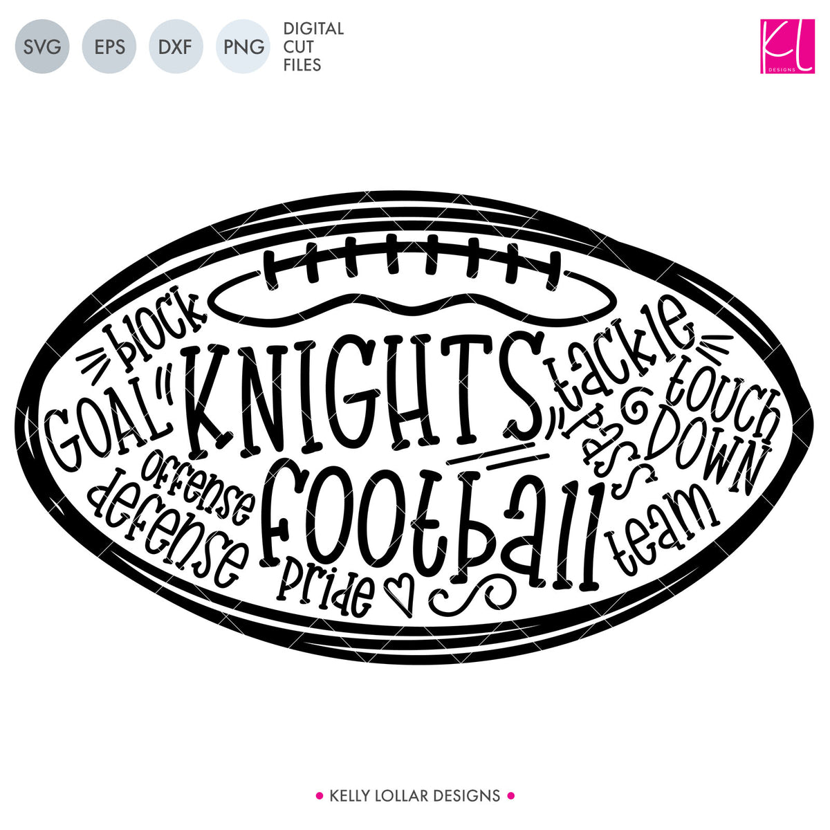 Knights Football Bundle | SVG DXF EPS PNG Cut Files