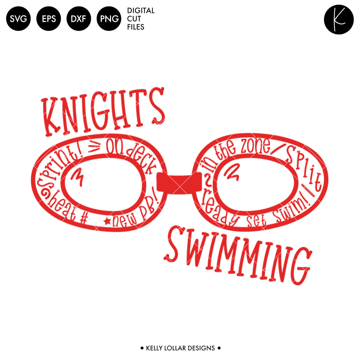 Knights Swim Bundle | SVG DXF EPS PNG Cut Files