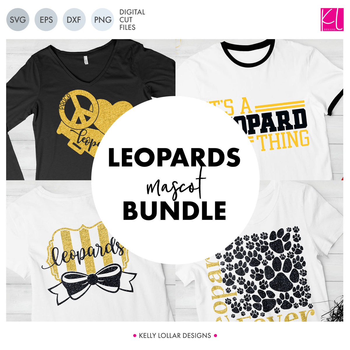 Leopards Mascot Bundle | SVG DXF EPS PNG Cut Files