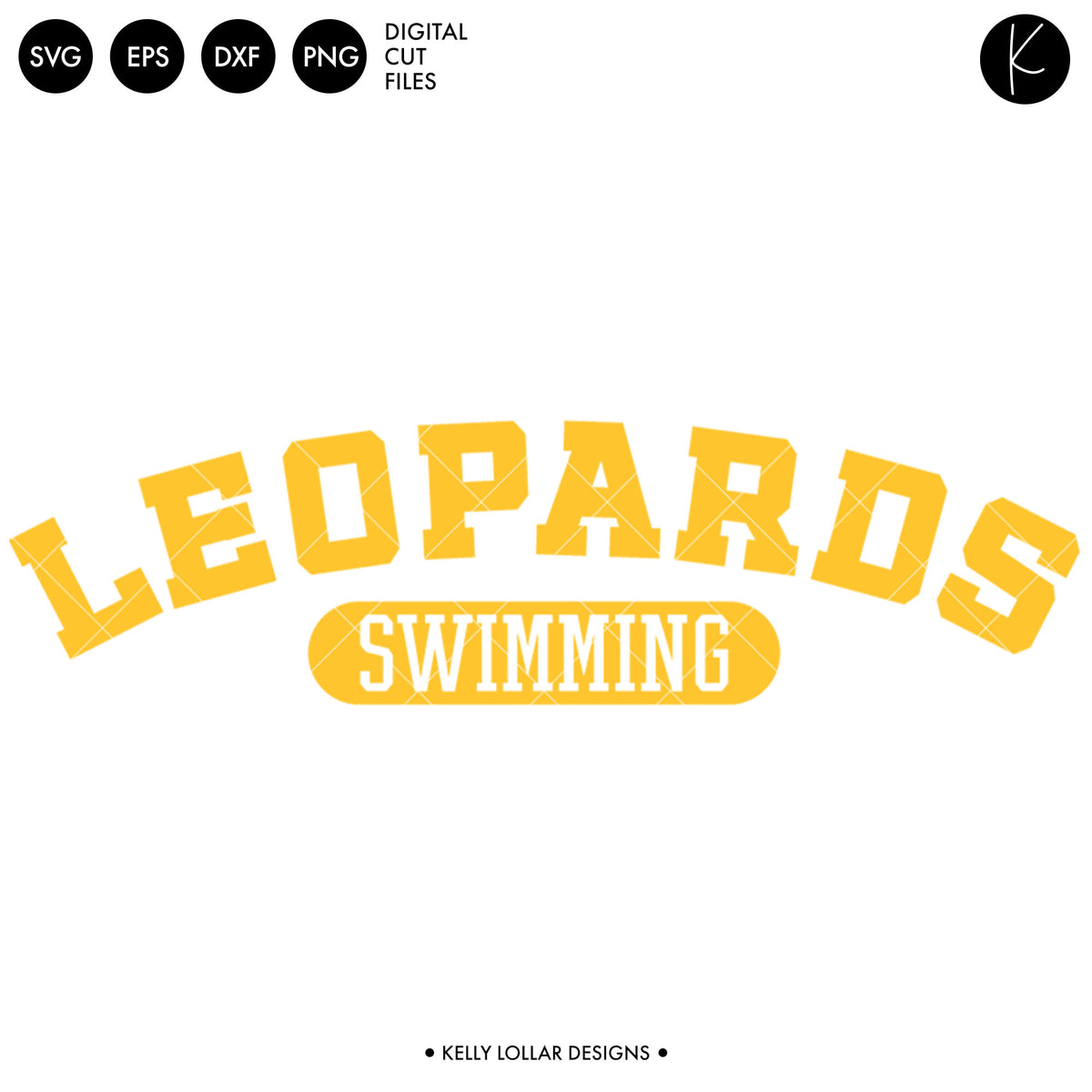 Leopards Swim Bundle | SVG DXF EPS PNG Cut Files