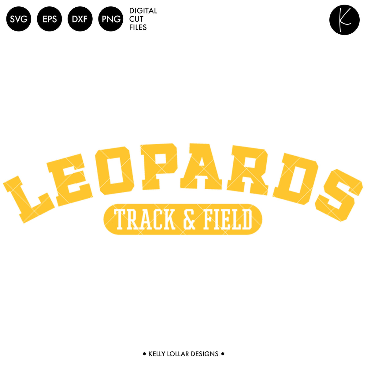 Leopards Track &amp; Field Bundle | SVG DXF EPS PNG Cut Files