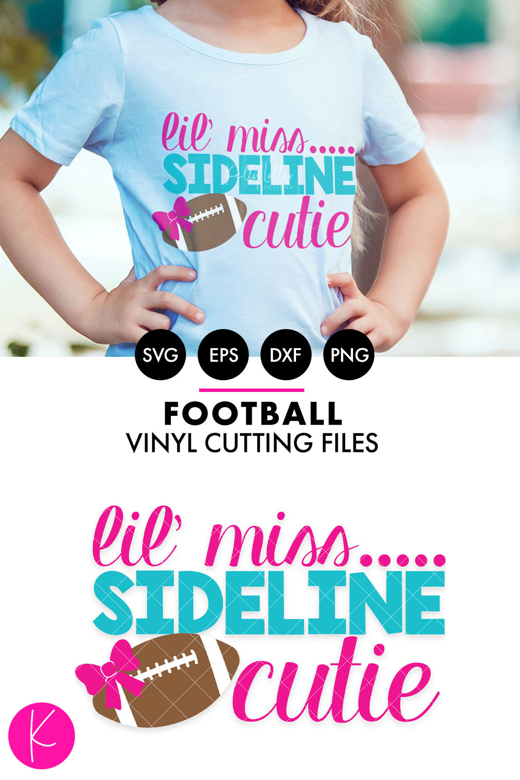Lil&#39; Miss Sideline Cutie | SVG DXF EPS PNG Cut Files