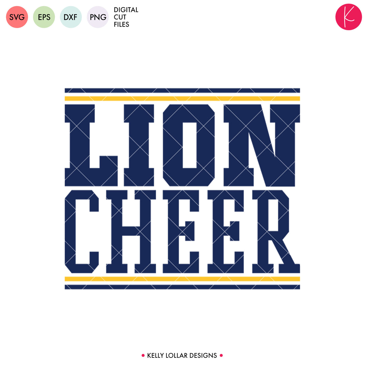 Lions Cheer Bundle | SVG DXF EPS PNG Cut Files