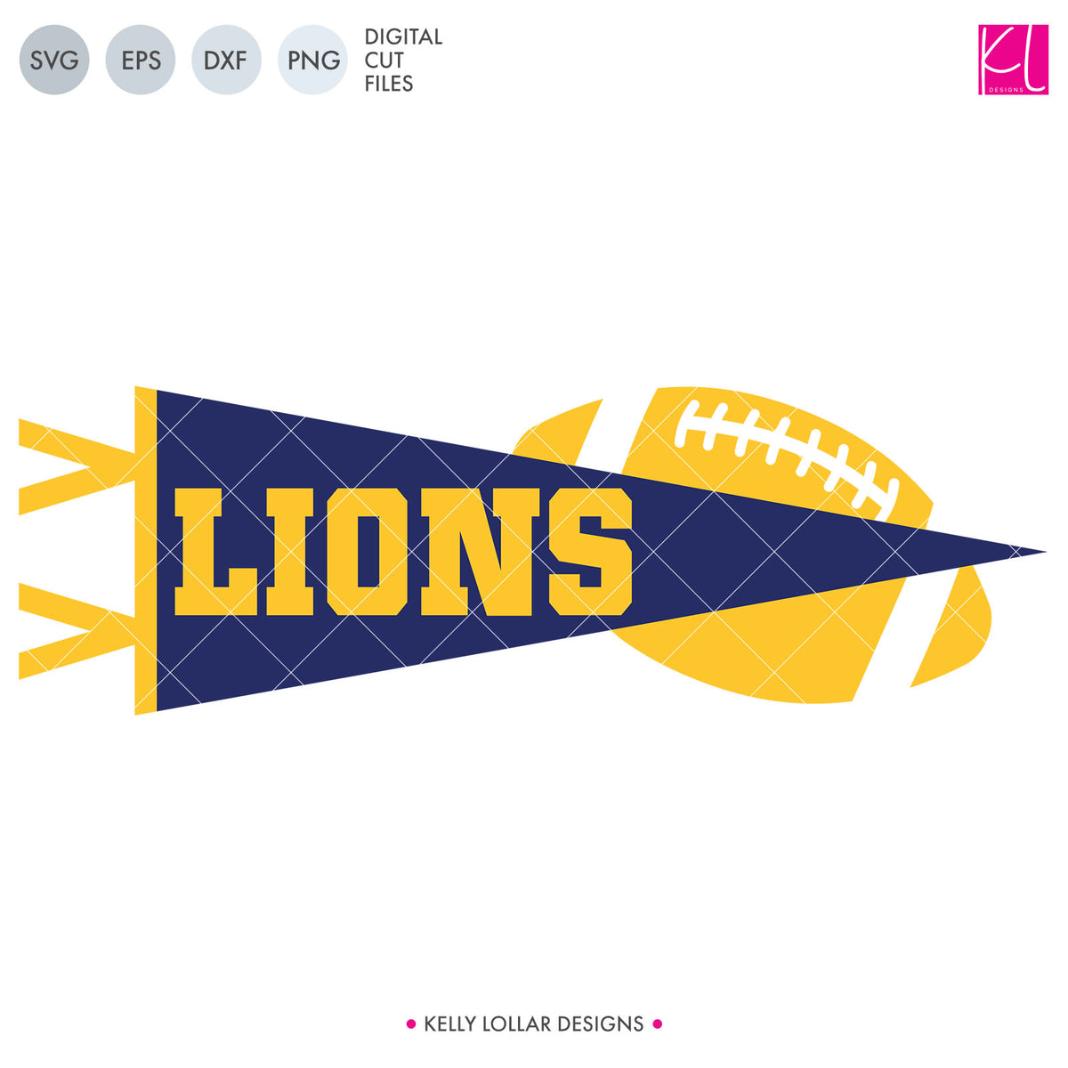 Lions Football Bundle | SVG DXF EPS PNG Cut Files