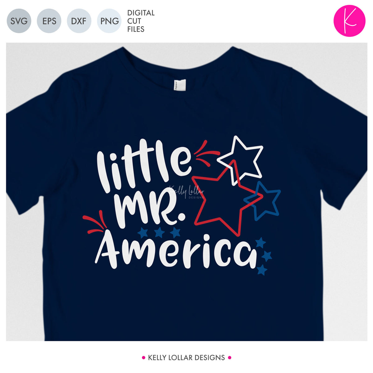 Little Miss and Mr. America | SVG DXF EPS PNG Cut Files