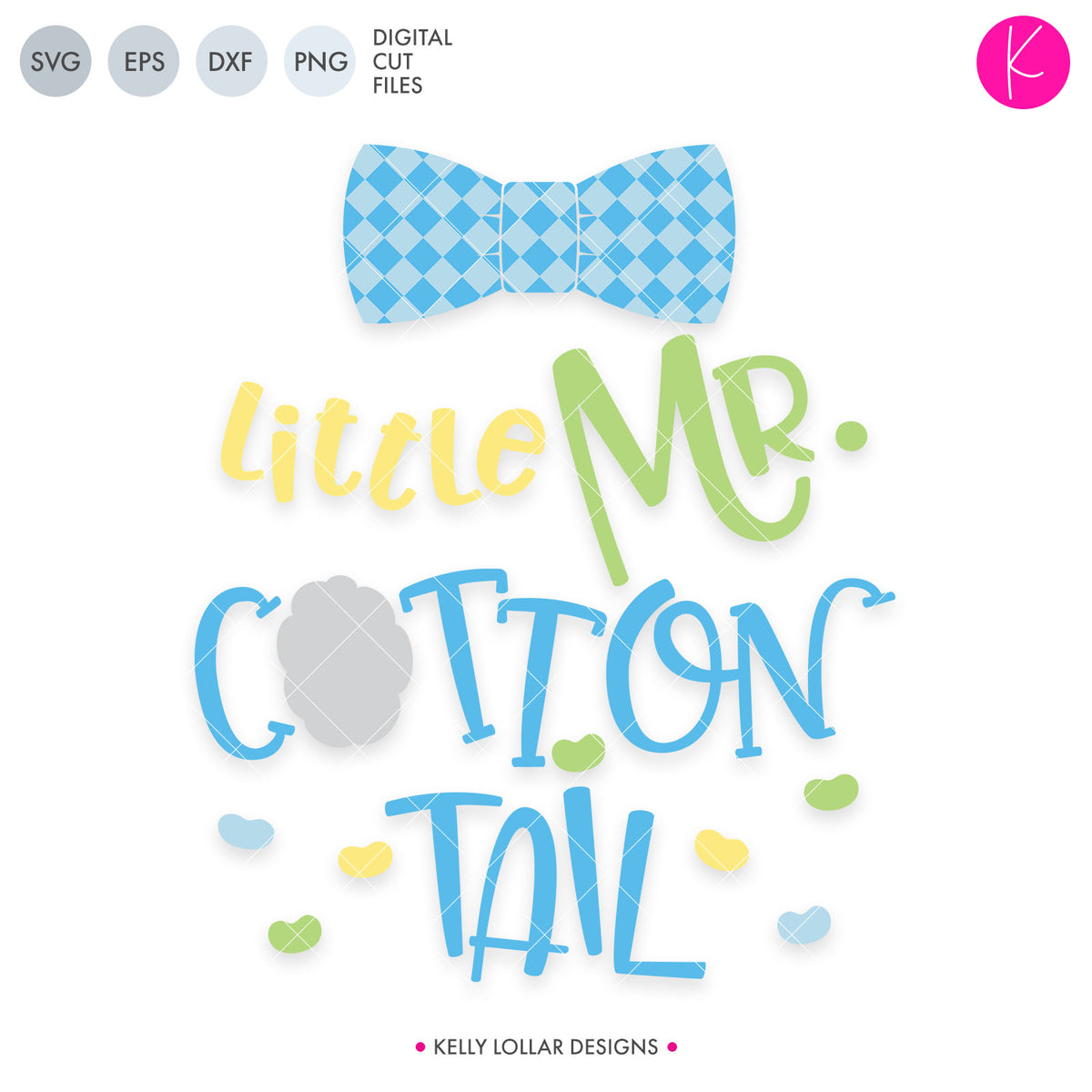 Little Mr. Cottontail | SVG DXF EPS PNG Cut Files