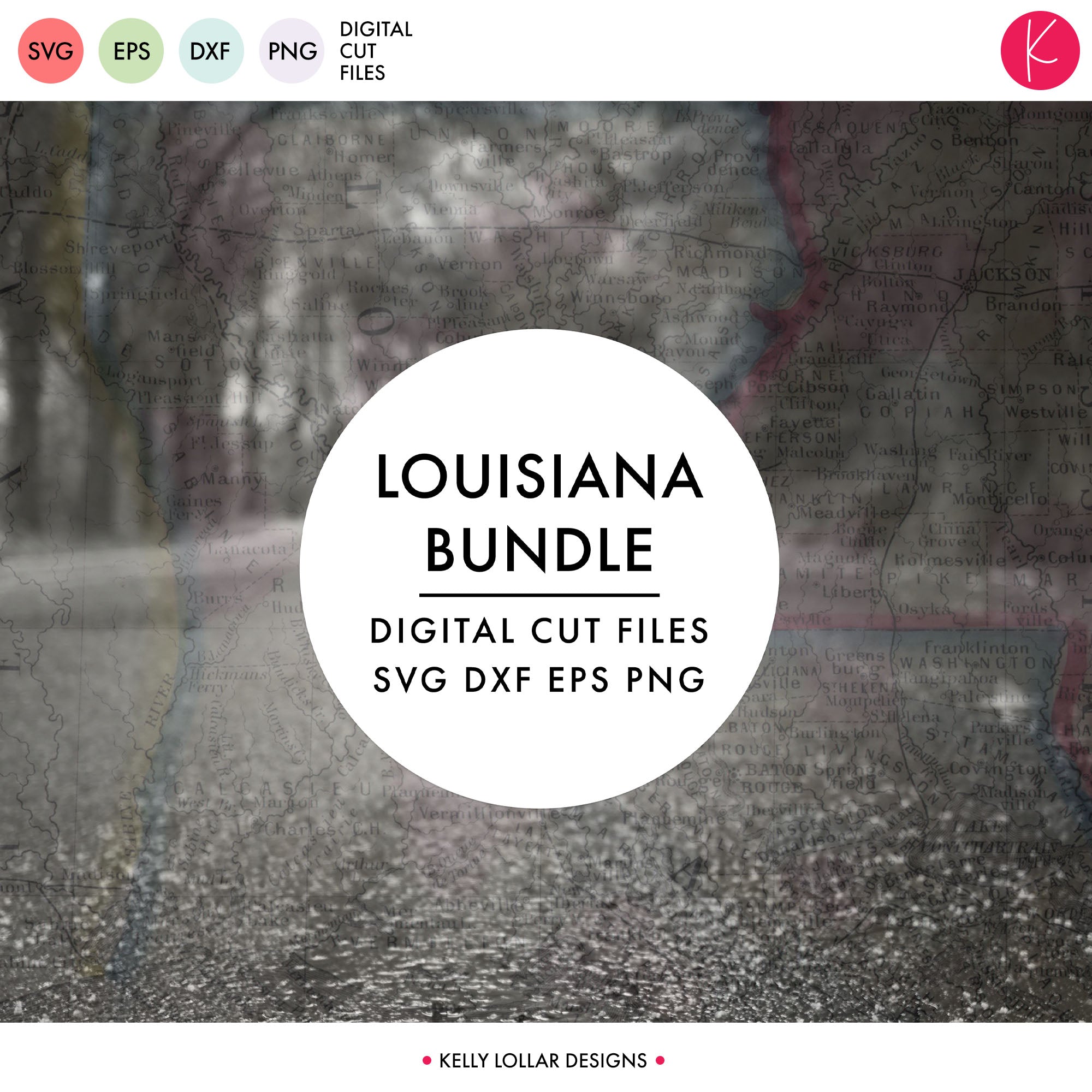 Louisiana State Bundle | SVG DXF EPS PNG Cut Files