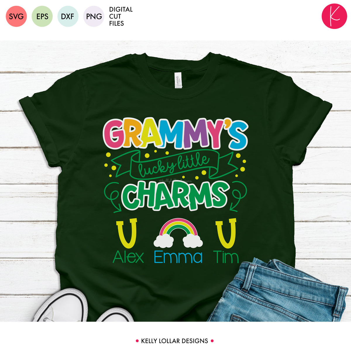 Grandparent&#39;s Lucky Little Charms | SVG DXF EPS PNG Cut Files