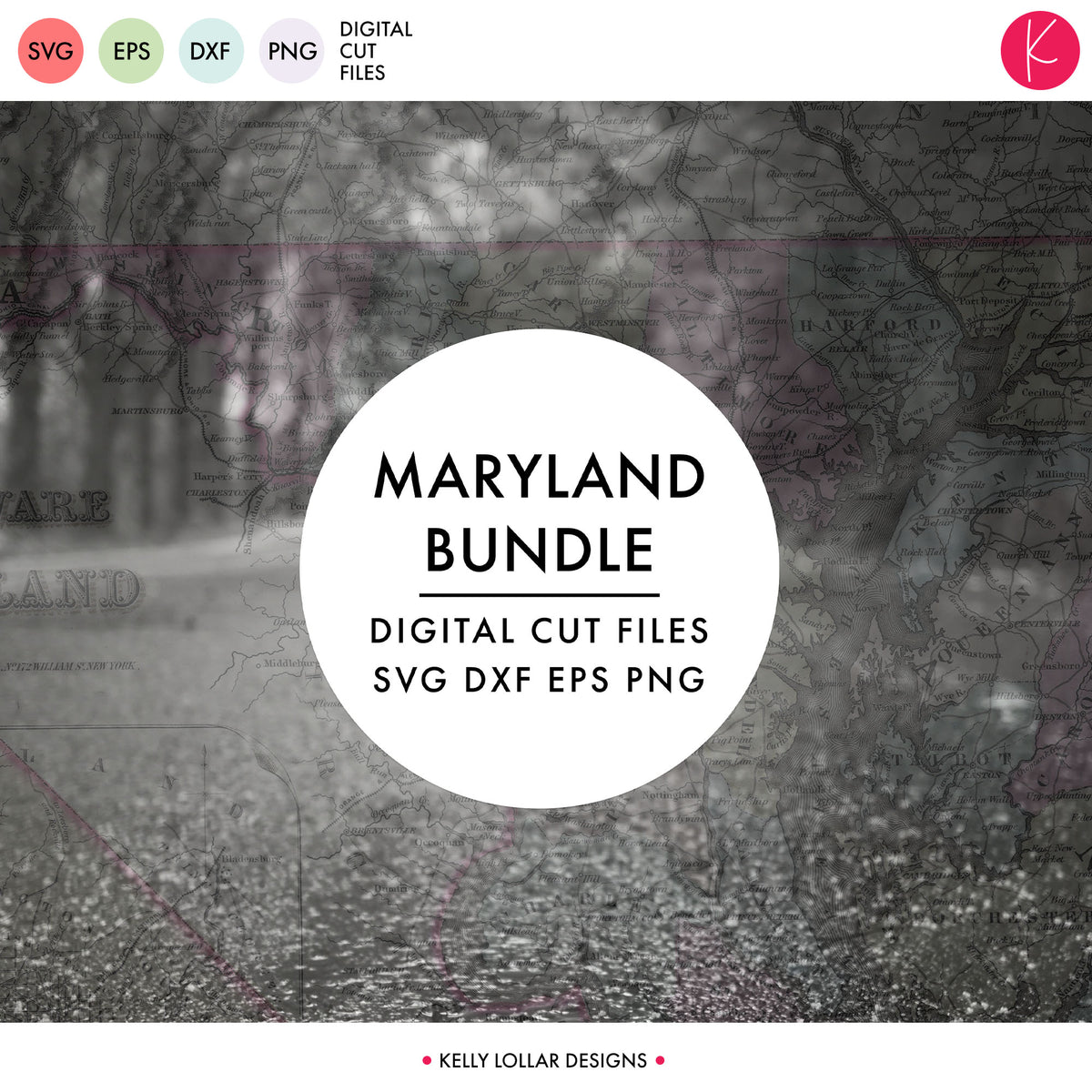 Maryland State Bundle | SVG DXF EPS PNG Cut Files