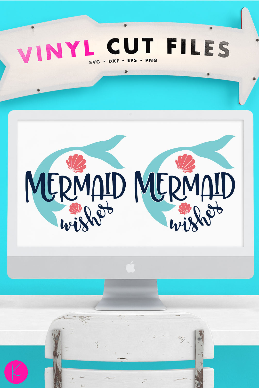 Mermaid Wishes | SVG DXF EPS PNG Cut Files