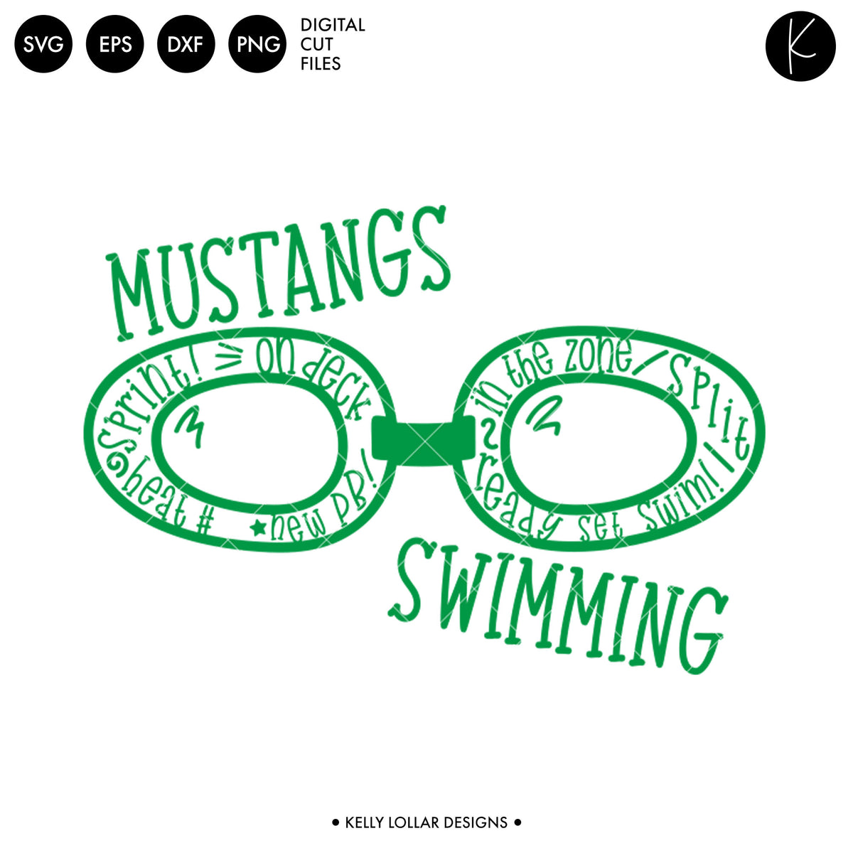 Mustangs Swim Bundle | SVG DXF EPS PNG Cut Files