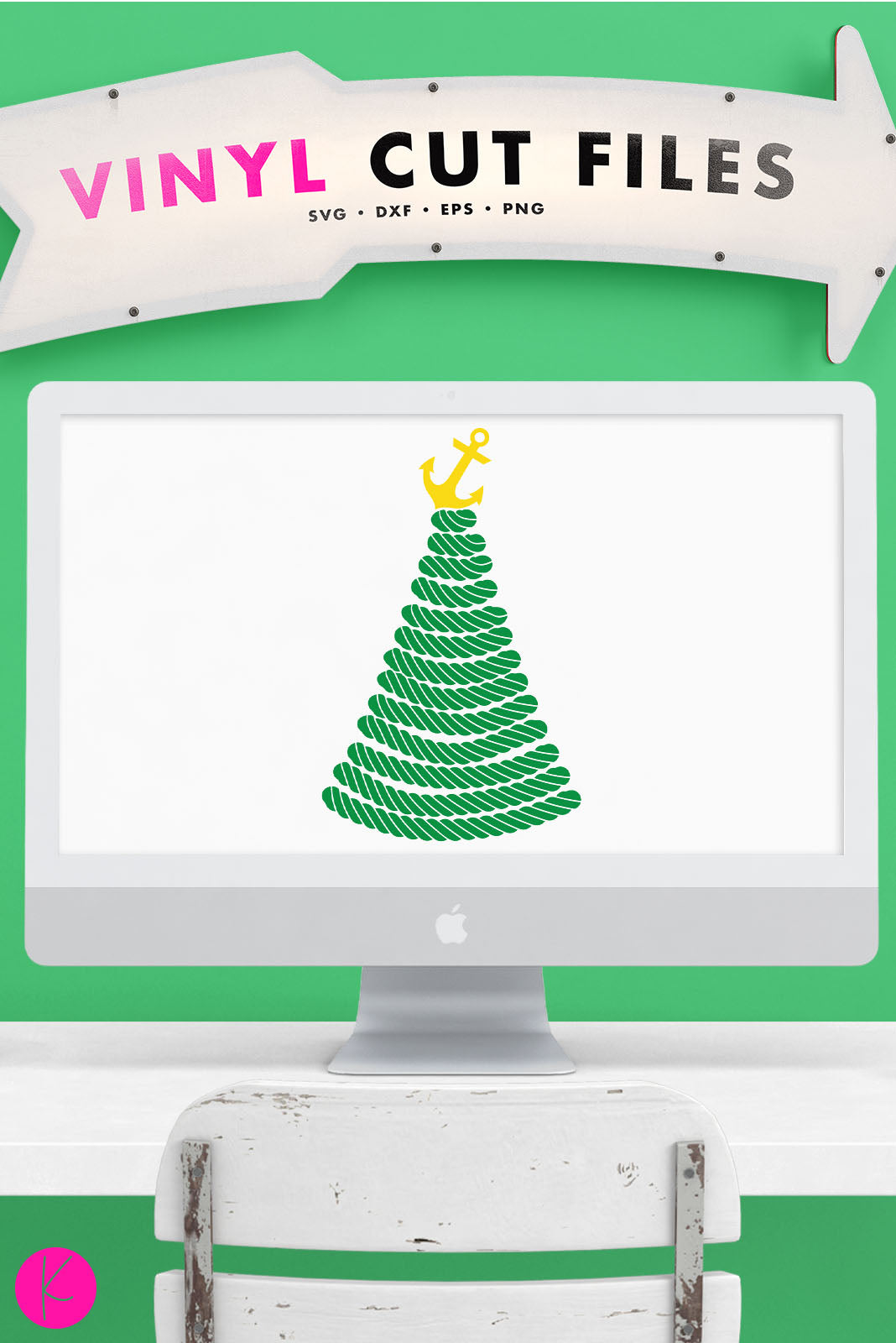 Nautical Christmas Tree | SVG DXF EPS PNG Cut Files