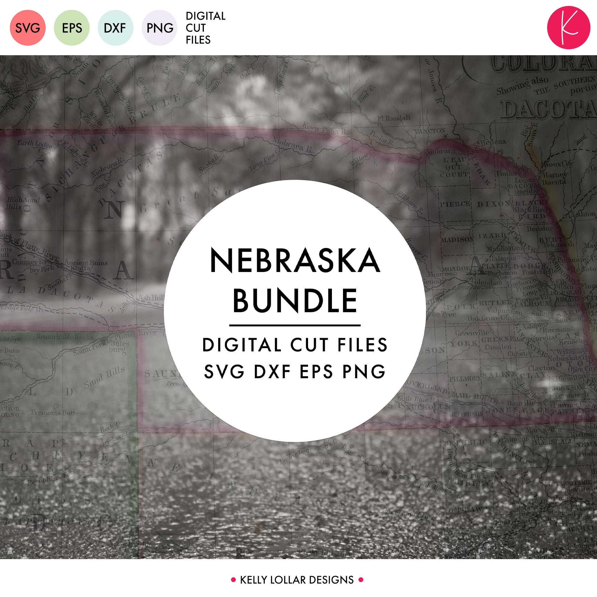 Nebraska State Bundle | SVG DXF EPS PNG Cut Files