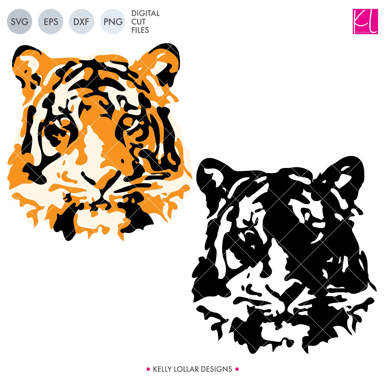 Watercolor Tiger | SVG DXF EPS PNG Cut Files