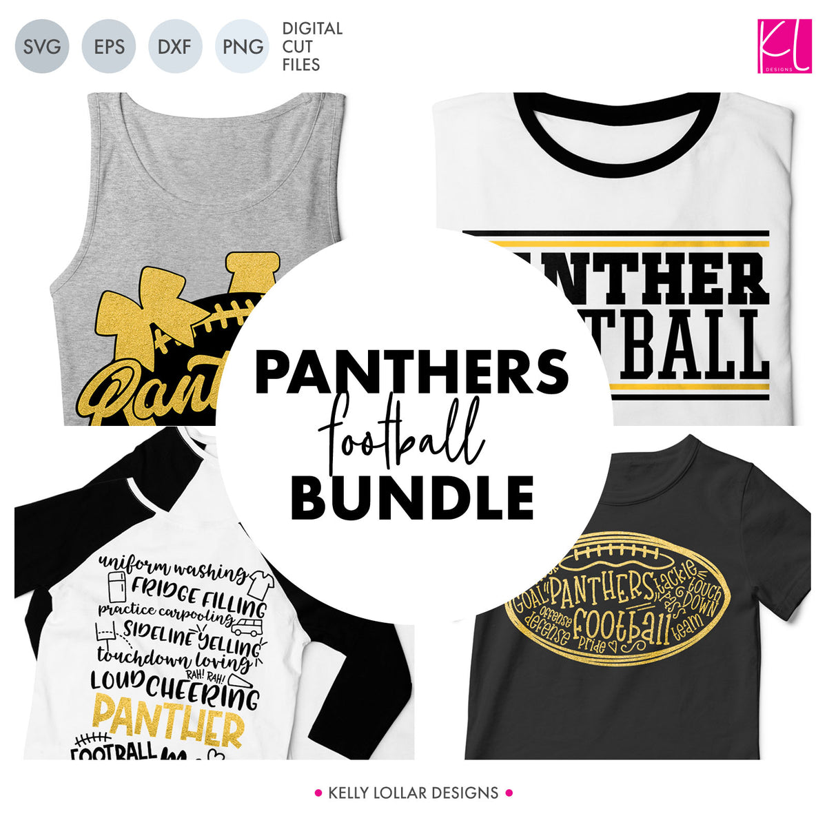 Panthers Football Bundle | SVG DXF EPS PNG Cut Files