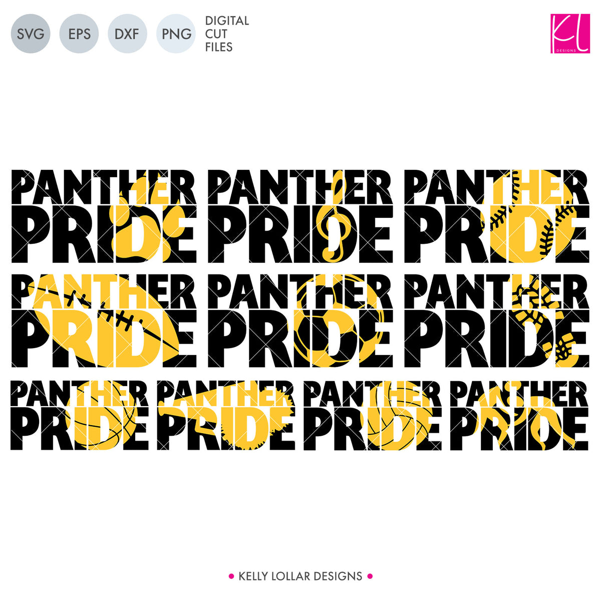 Panthers Mascot Bundle | SVG DXF EPS PNG Cut Files