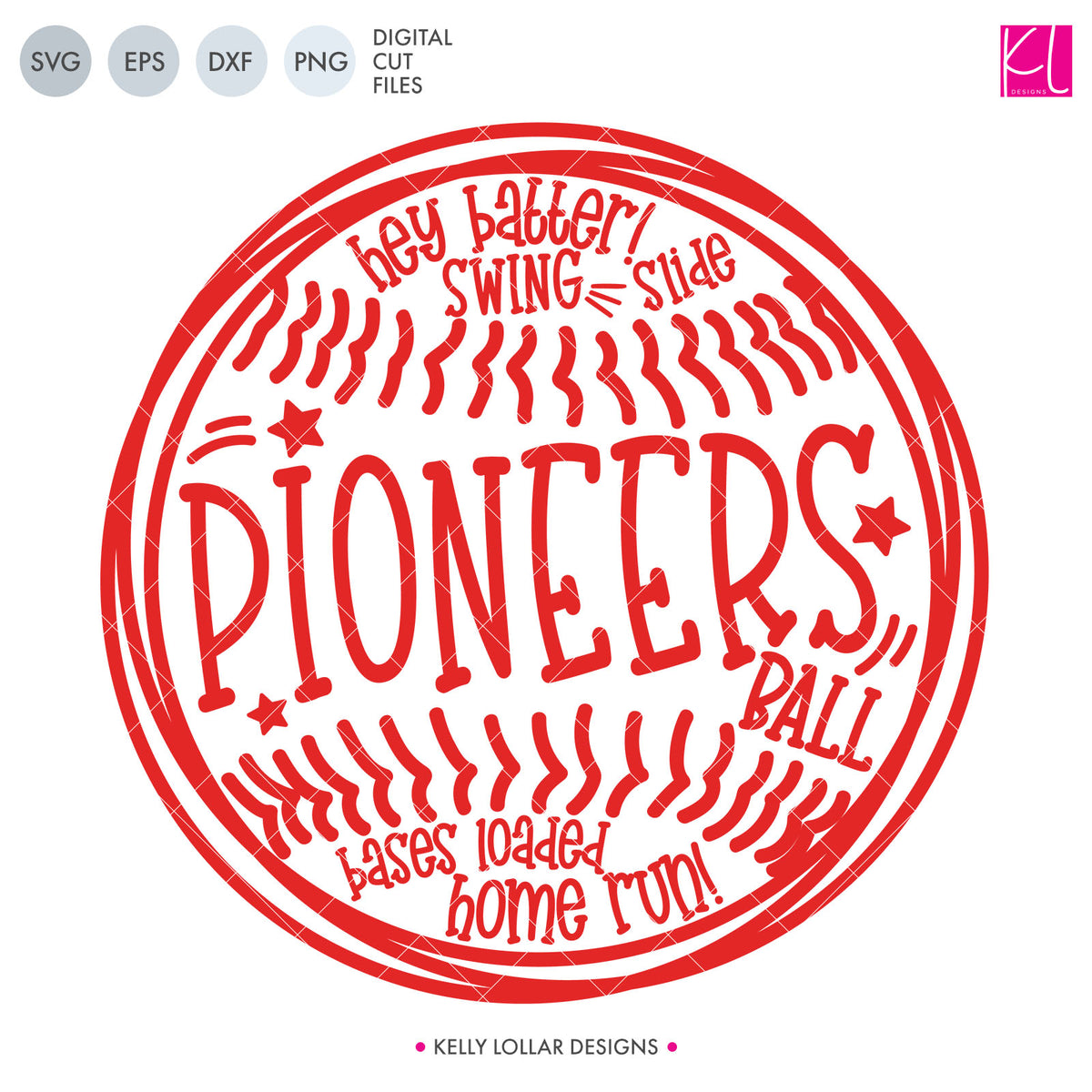 Pioneers Baseball &amp; Softball Bundle | SVG DXF EPS PNG Cut Files