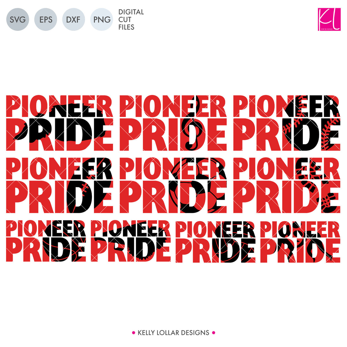 Pioneers Mascot Bundle | SVG DXF EPS PNG Cut Files