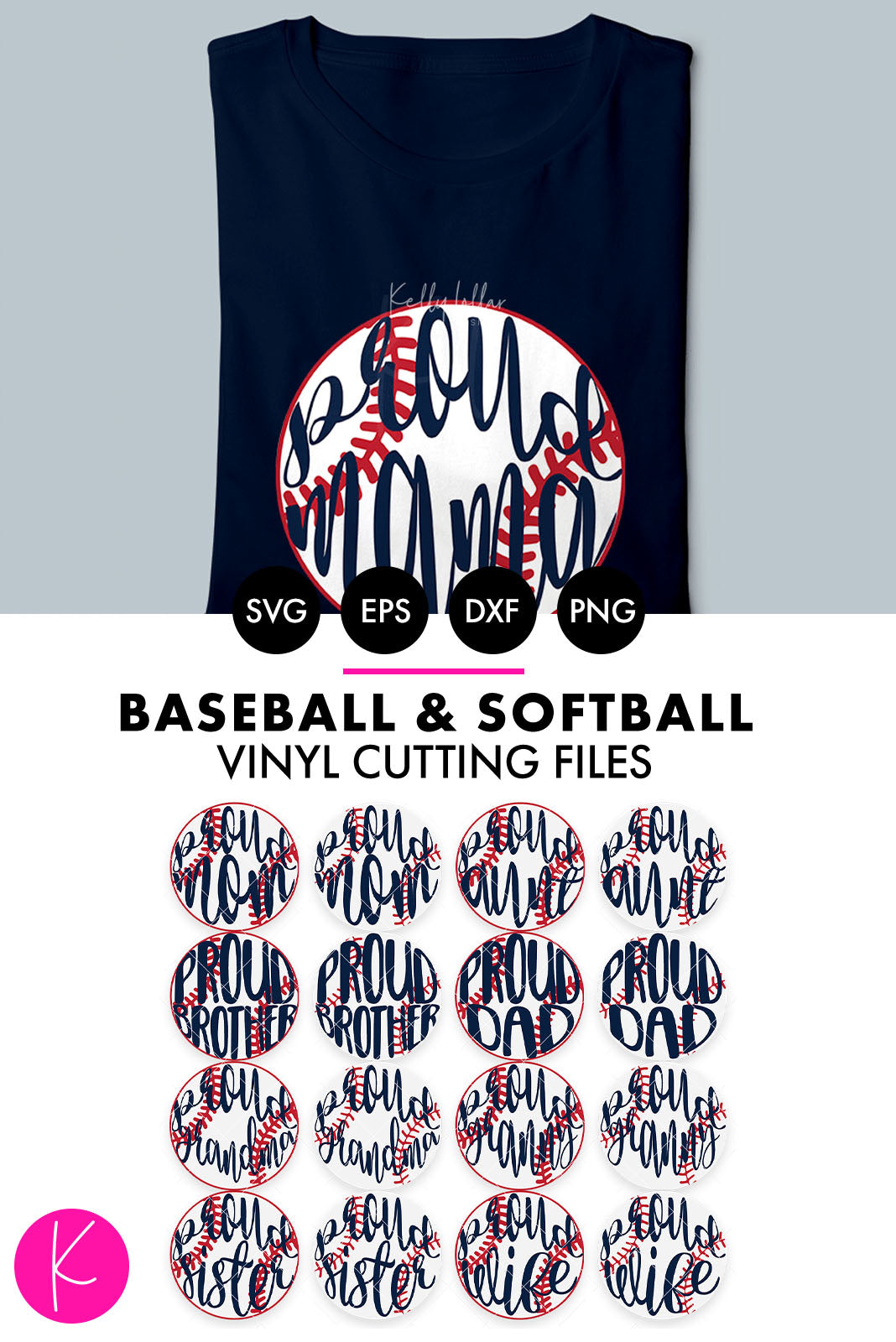 Proud Family Baseball / Softball | SVG DXF EPS PNG Cut Files