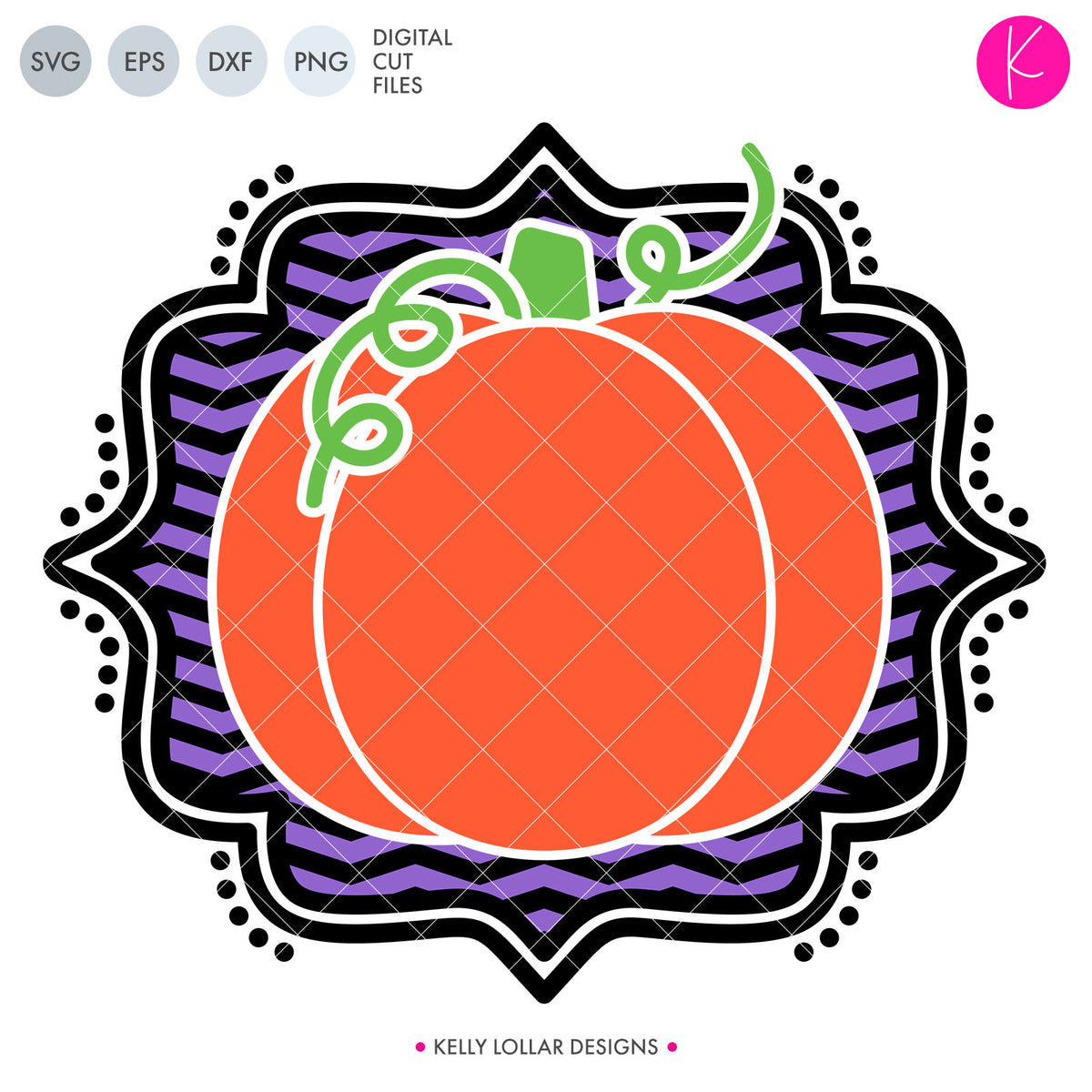 Pumpkin Monogram | SVG DXF EPS PNG Cut Files