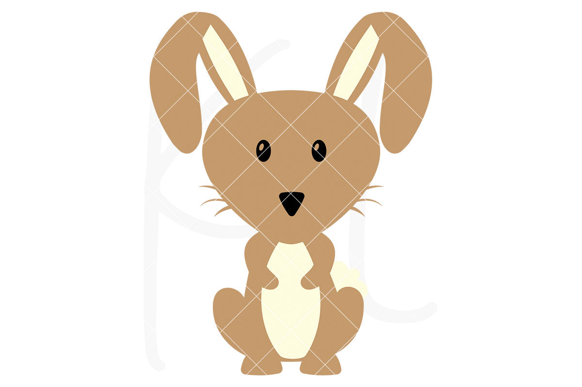 Rabbit svg file with 3 layers - also part of the Woodland Animal svg bundle