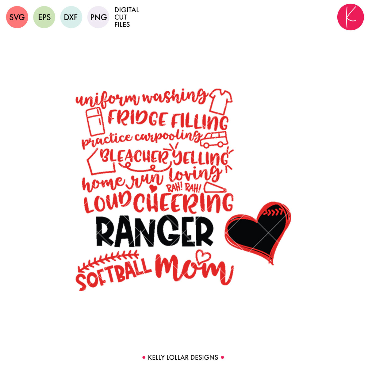 Rangers Baseball &amp; Softball Bundle | SVG DXF EPS PNG Cut Files