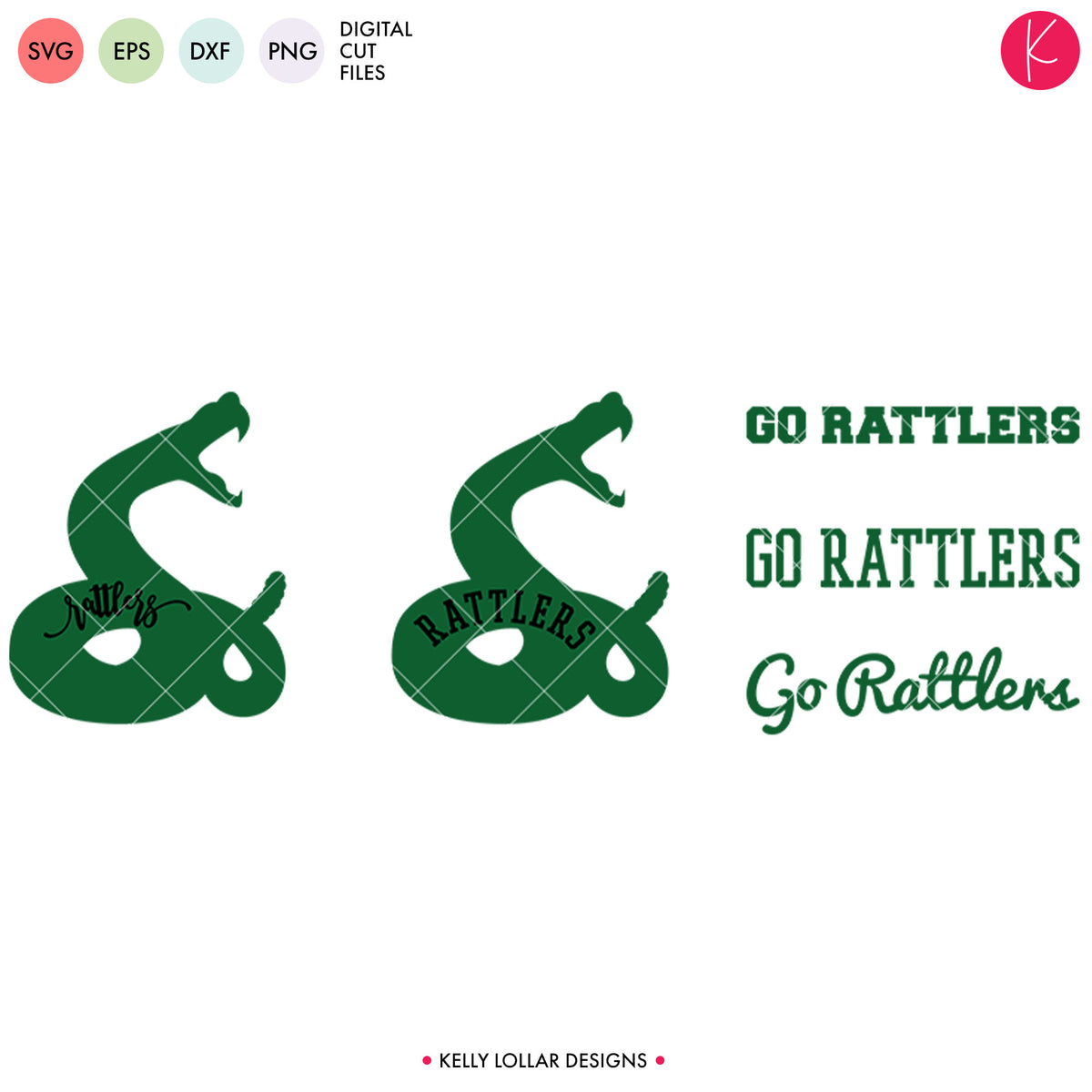 Rattlers Mascot Bundle | SVG DXF EPS PNG Cut Files