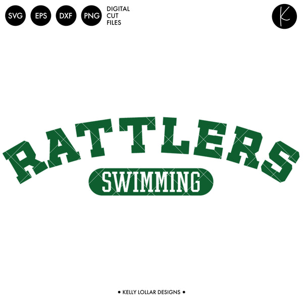 Rattlers Swim Bundle | SVG DXF EPS PNG Cut Files - Kelly Lollar Designs