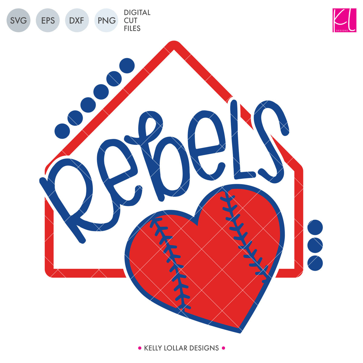 Rebels Baseball &amp; Softball Bundle | SVG DXF EPS PNG Cut Files