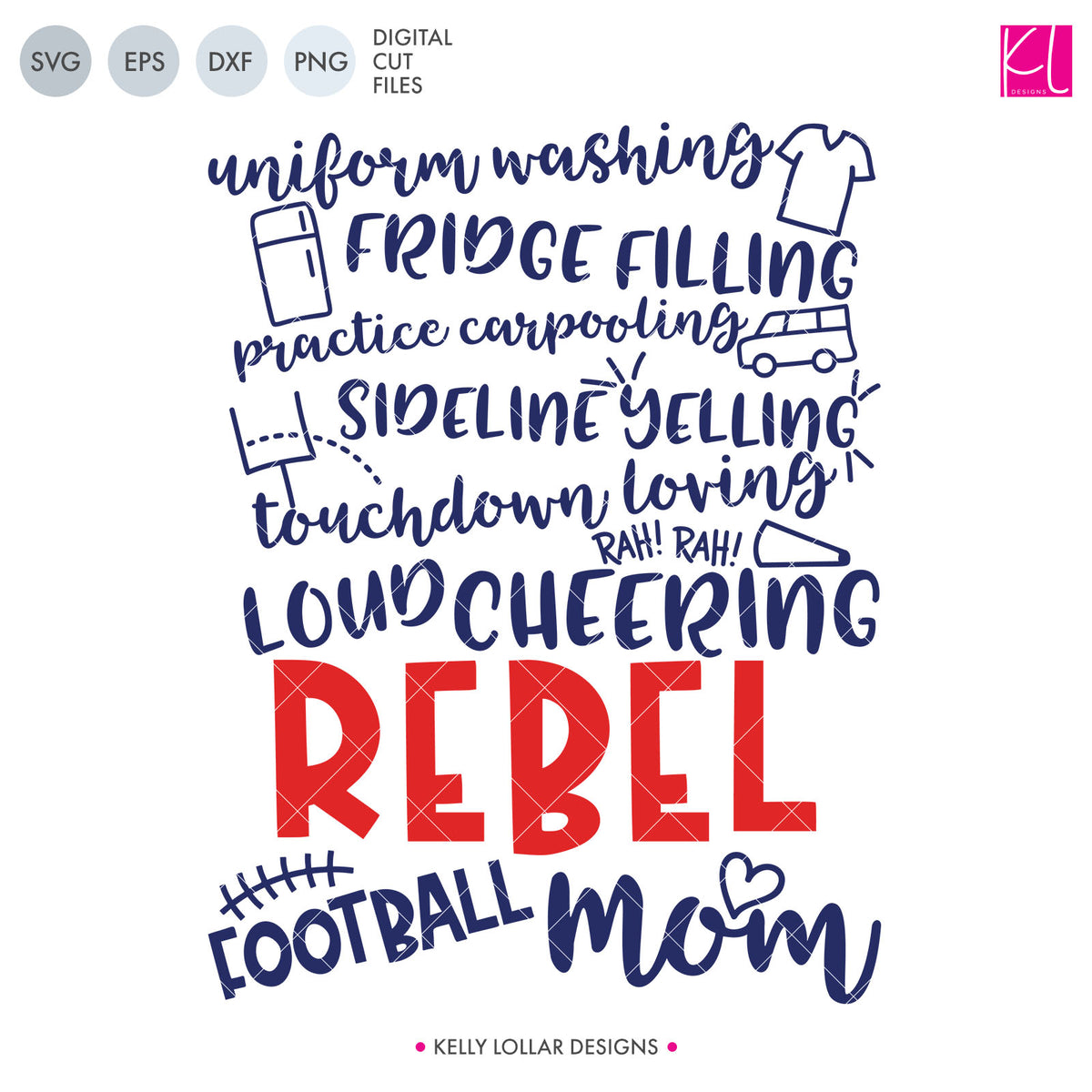 Rebels Football Bundle | SVG DXF EPS PNG Cut Files