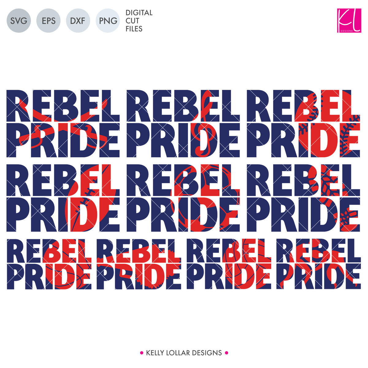 Rebels Mascot Bundle | SVG DXF EPS PNG Cut Files